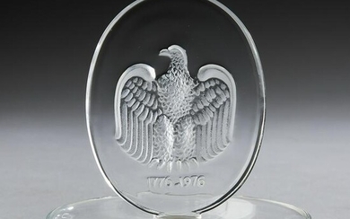 Lalique American 'Bicentennial' ring dish with box