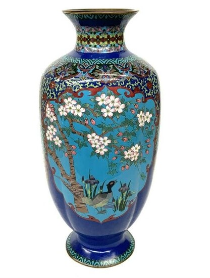 Large Old Japanese Cloisonne Vase.