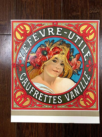 Le Fevre-Utile Gaufrettes Vanille - Art by Mucha (1900)