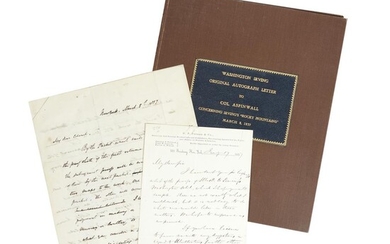 [Literature] Irving, Washington 2 Autograph Letters, signed Irving, Washington...