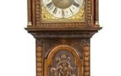 Longcase oak clock, 2nd half o