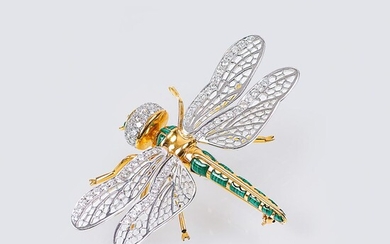 A Diamond Brooch 'Dragonfly'
