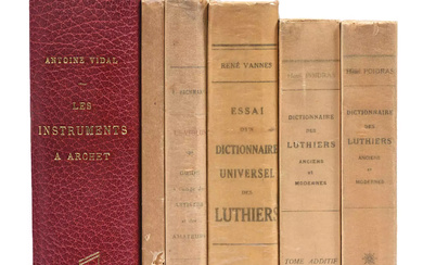 Lot de livres de lutherie Antoine VIDAL et divers...