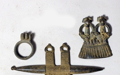 Lot d'objets en bronze (Burkina faso/Côte...