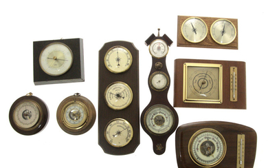Lot of Eight Barometers.