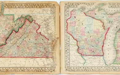 MAPS, 1867, MI & WI, VIRGINIA & WEST VIRGINIA