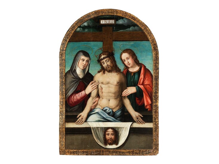 Maler der Bologneser Schule des ausgehenden 16. Jahrhunderts, GRABLEGUNG CHRISTI MIT DEM SCHWEISSTUCH DER VERONIKA