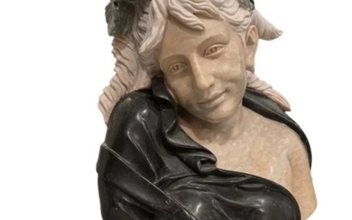 Marble Female Roman Bust Sculpture