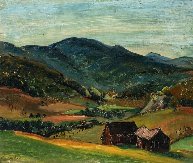 Marion Huse Oil on Canvas Board Pownal Valley