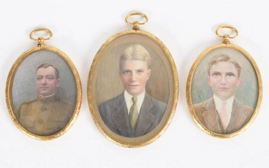 Marion Leale Sharp (1875-1979) Three Portrait Miniatures