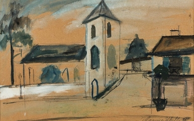 Maurice UTRILLO 1883 - 1955 La place de l'Eglise
