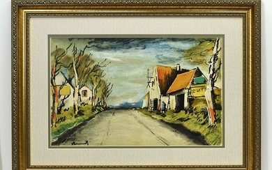 Maurice VLAMINCK LIMITED 1958 Color Lithograph "The Route" SIGNED