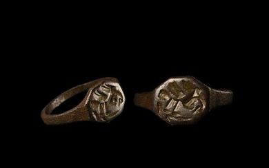 Medieval Bronze Ring with Stylised Bird