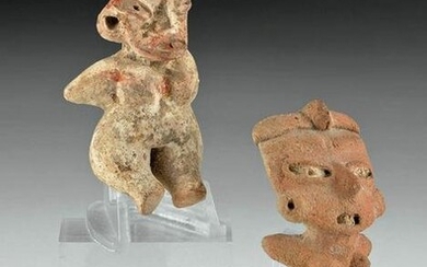 Mexican Pretty Lady + 2 Proto-Maya Figures, ex-Schmitt