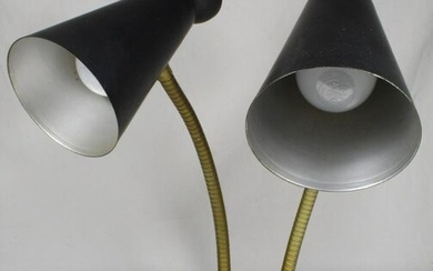 Mid Century Double Gooseneck Desk Lamp