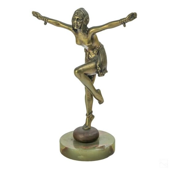 Modern Bronze Art Deco Style Dancer Girl Sculpture