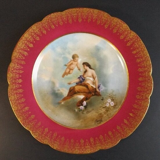 Moville, Goddess Chloris, Flora Limoges Porcelain Plate