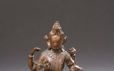 NÉPAL - XIe/XIIe siècle Statuette de boddhisattva...