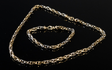 Necklace and bracelet in 14 kt. gold 31.6 gr. (2)