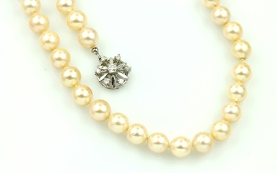 Necklace made of cultured akoya pearls ,...