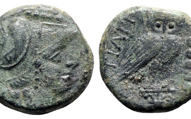 Northern Apulia, Teate, c. 225-200 BC. Æ Quincunx (25mm, 16.43g,...