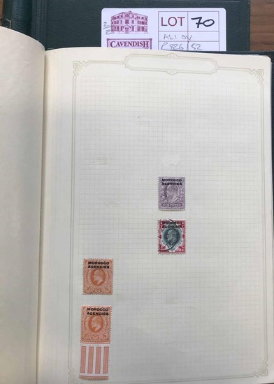 OVERPRINTS ON GB ISSUES: Two small albums with the mint and ...