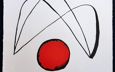 Original signed and numbered lithograph by Alexander Calder. 1970.