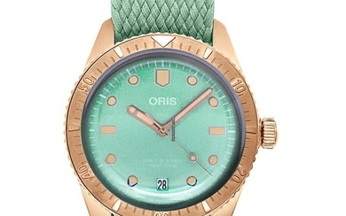 Oris Divers 01 733 7771 3157-07 3 19 03BRS - Divers Automatic Green Dial Bronze Ladies Watch