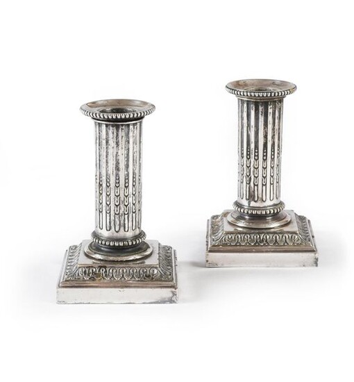 PAIR OF SMALL CANDLE HOLDERS.