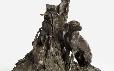 P.J. Mene "Chien Gardant du Gibier" (1850 Bronze)