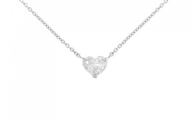 PT Diamond Necklace 0.705CT D SI2 Heart Shape