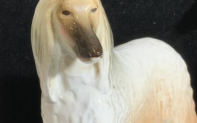 Pair LFZ AFGAN HOUND Dog Ceramic Figural, USSR