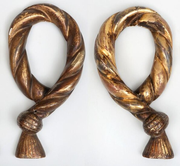 Pair of 18th/19th century gilt and gesso carved wood