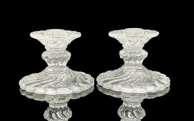 Pair of Fostoria Colony Glass Candle Holders