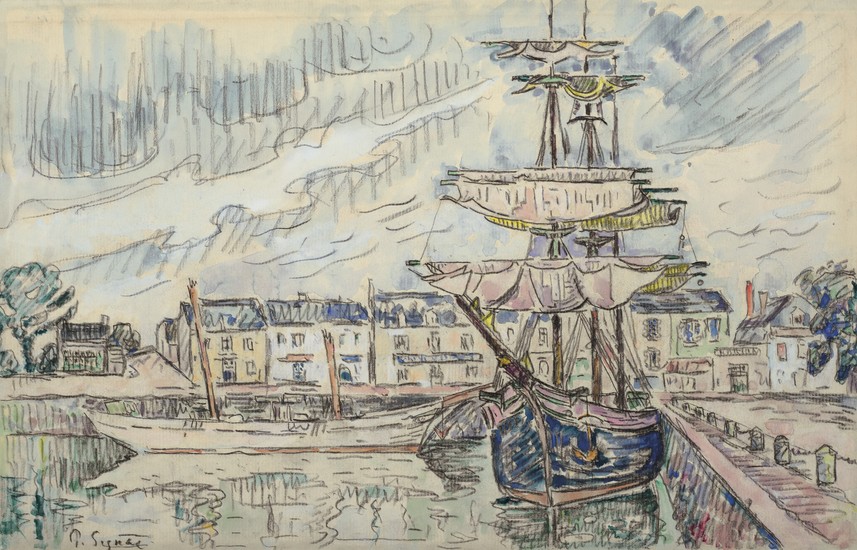 Paul Signac (1863-1935), Goélettes à quai