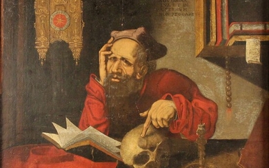 MARINUS VAN REYMERSWAELE (1493/1567) "San Gerolamo"