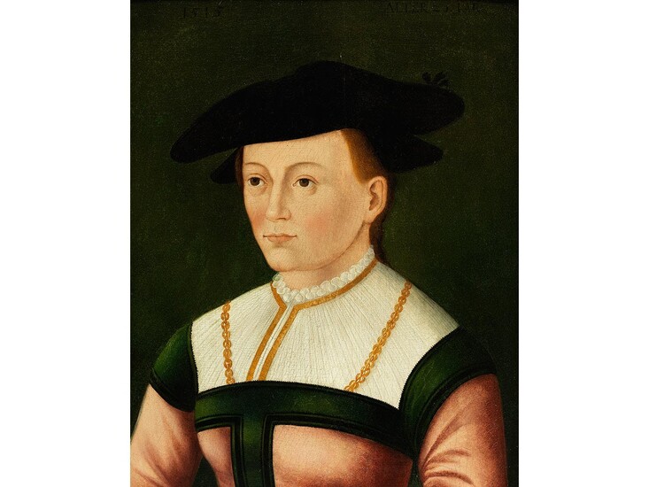 Peter Gertner, um 1495 Nürnberg - nach 1541, zug., BRUSTBILDNIS EINER GUTBÜRGERLICHEN DAME