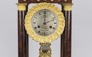 Portal clock, walnut, inscribed ''