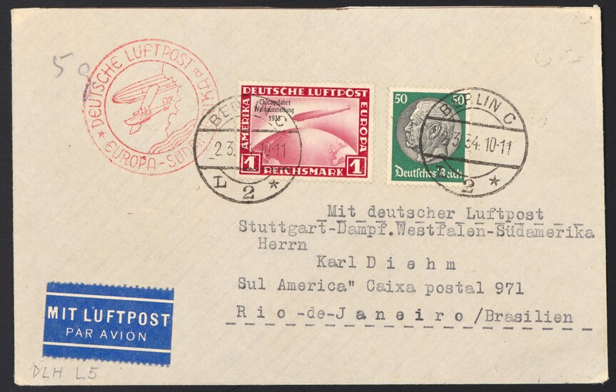 Poststück - D.Reich Nr. 496 (1 Reichsmark