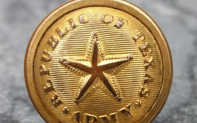 Pre-Civil War Period Republic of Texas Army Staff Coat Button