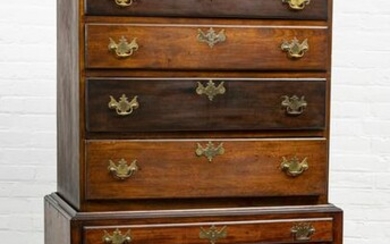 QUEEN ANNE THURBER FAMILY AMERICAN CHERRY HIGHBOY