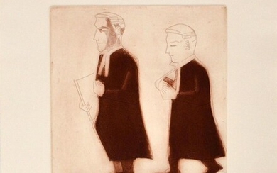ROBERT DICKERSON, SILK AND FACTOTUM, ETCHING 1/60, 26 X 26CM (IMAGE SIZE), UNFRAMED, CONDITION: VERY GOOD
