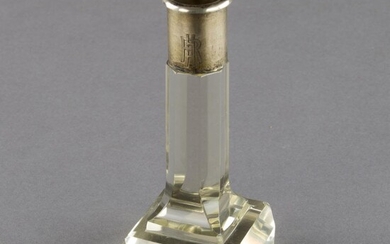 RUDOLF HESS'' PERSONAL CRYSTAL AND SILVER CANDLESTICK