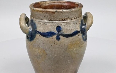 Rare J. Remmey Stoneware Crock, Circa 1810