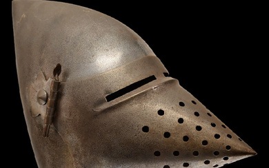 Rare helmet in medieval style, Hounskull, Germany 19th century.