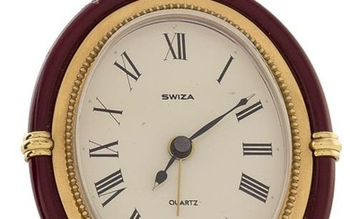 Reloj-despertador suizo de sobremesa maquinaria Swiza. Años 50