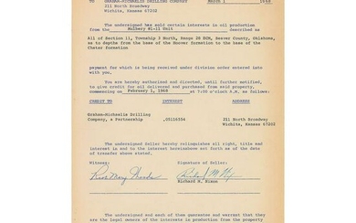 Richard Nixon (5) Documents Signed