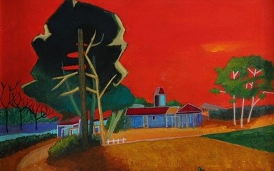 Roger BEZOMBES (1913-1994), HST, Landscape