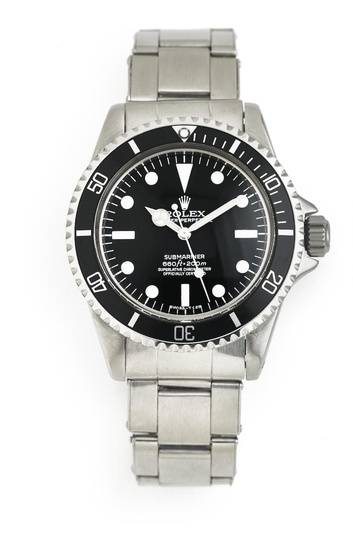 Rolex: A wristwatch of steel. Model Submariner, ref. 5512. Mechanical...
