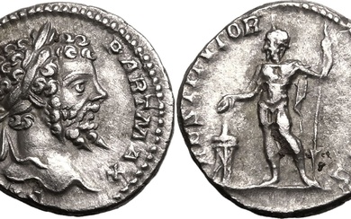 Roman Empire Septimius Severus AD 200-201 AR Denarius Extremely fine